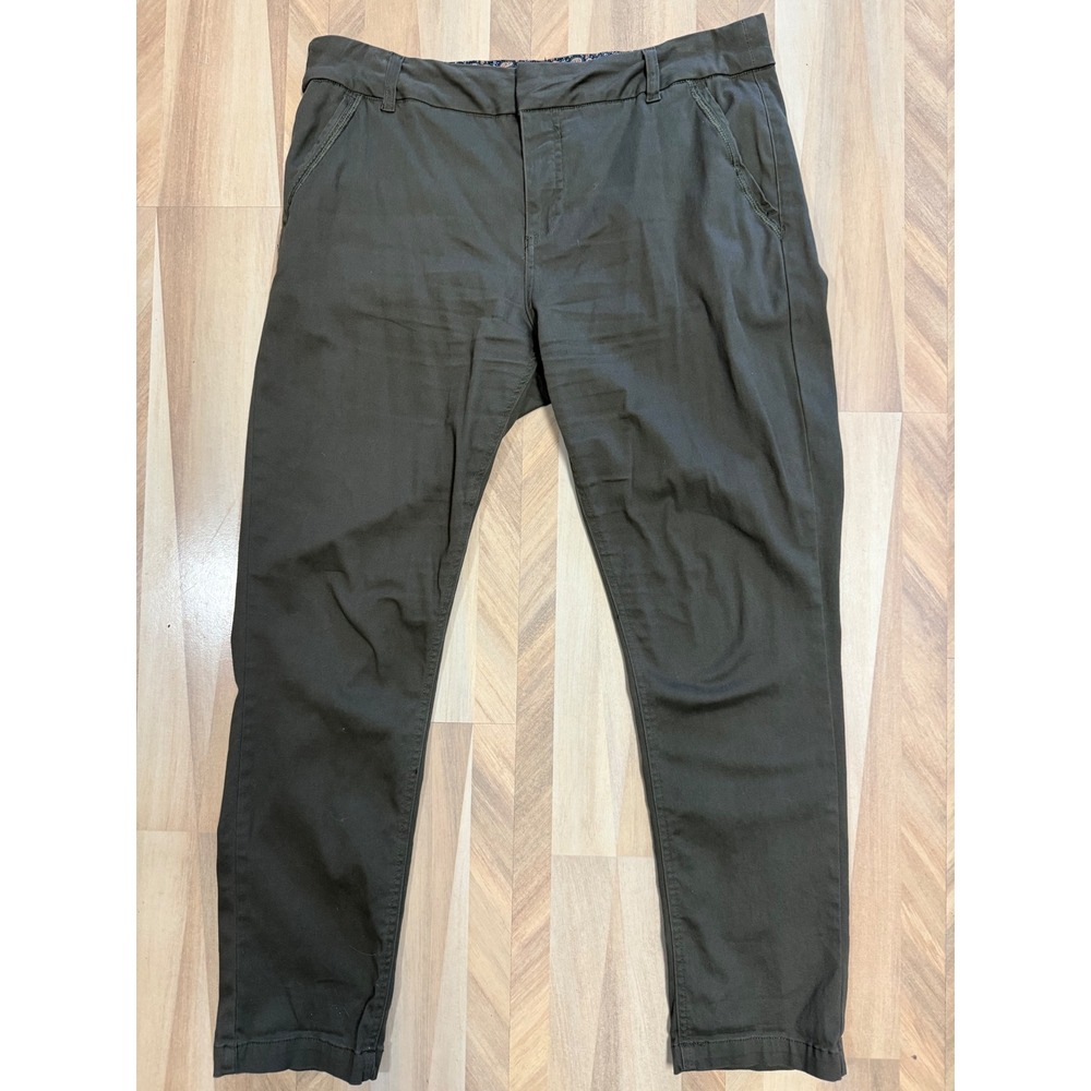Dictionary Womens Olive Green Chinos Pants Size 12/31